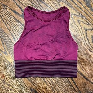 EUC Lululemon Ebb to Train Bra *Wash - Marvel/Black/Black Tie Dye 4 Burgundy